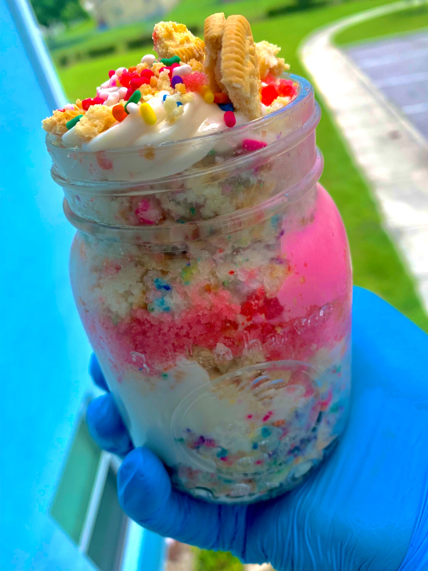 Strawberry Circus Fun Cake Jar 🍦🎪🍭🫙