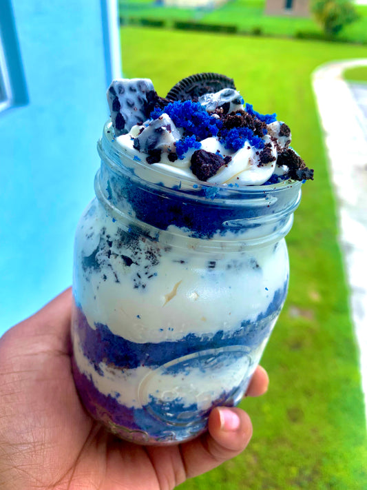 Blue Velvet Cookies & Cream Cake Jar 💙🍪