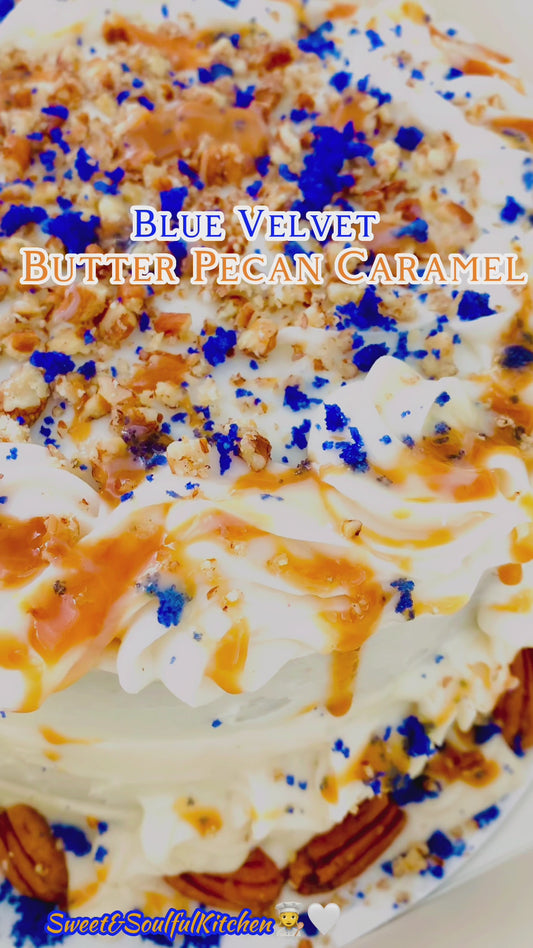 Blue Velvet Butter Pecan Cake Jar 💙🤎